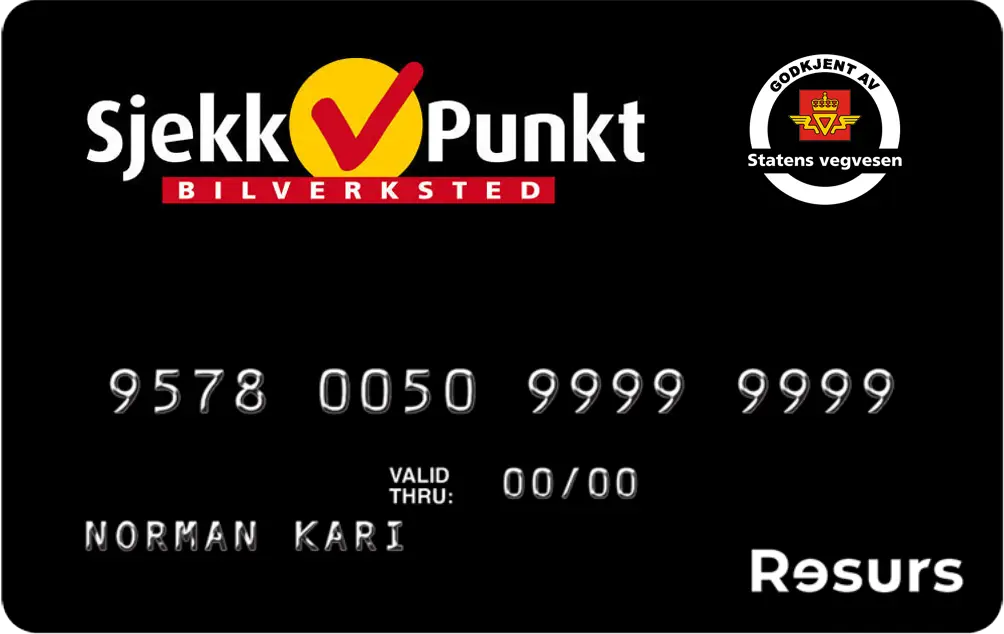 Sjekkpunkt konto bilverksted gjennom resurs bank